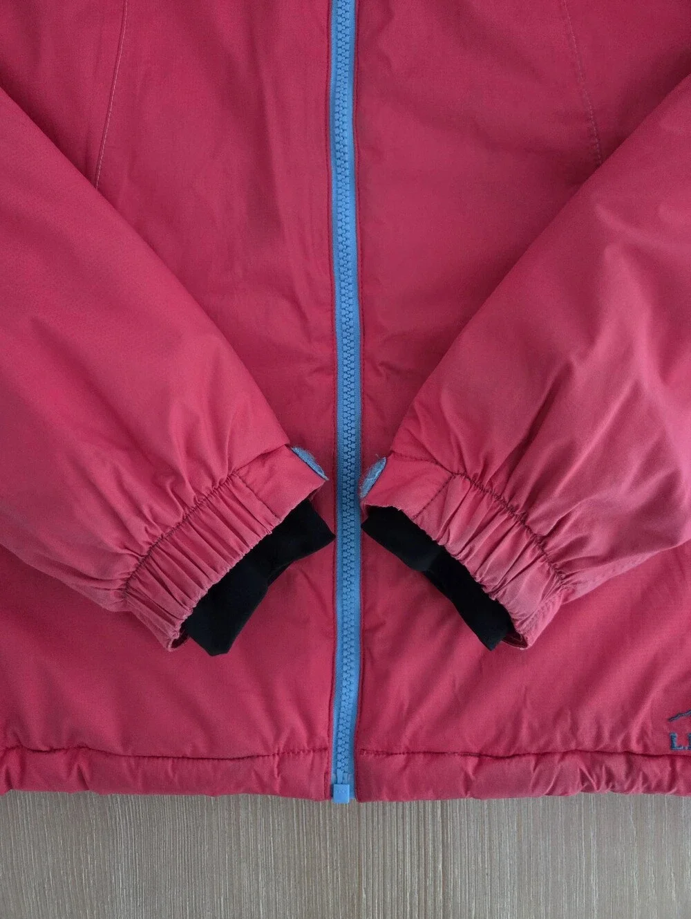 L.L. Bean Thinsulate Insulated Pink Blue TEK Jacket Girls Size XL 18